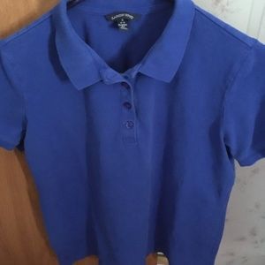 Polo, vibrant blue, Lands’End short sleeve